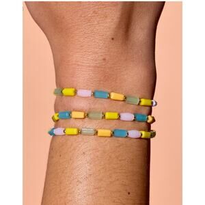 Pura Vida Neon Lights Stretch Bracelet 3 Pack NEW